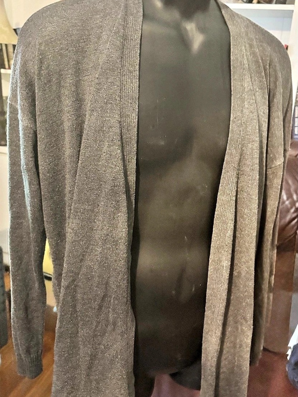 Worthington Open-Front Cardigan in Gray Size XL